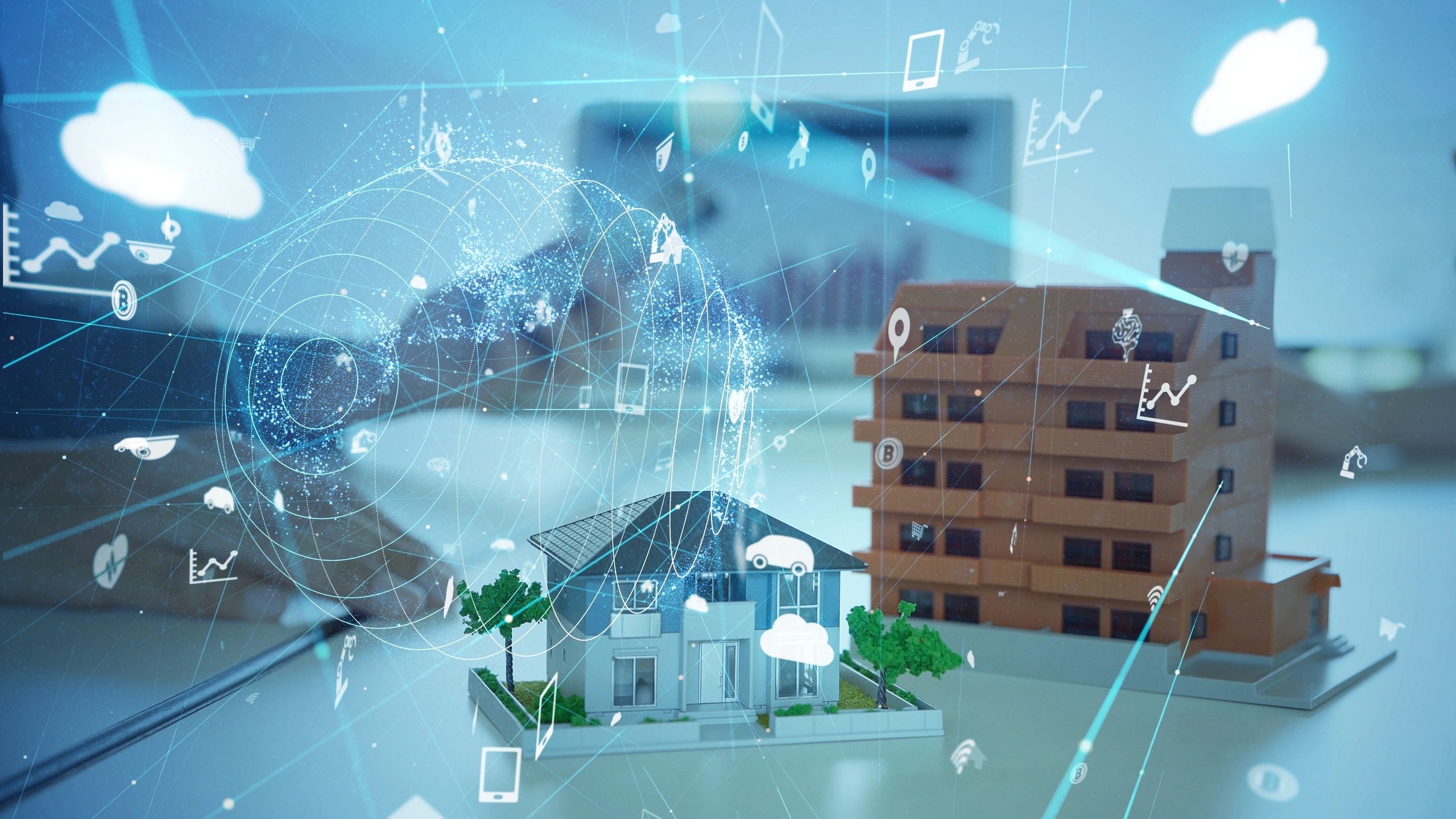 Smart home amenities in a residential property